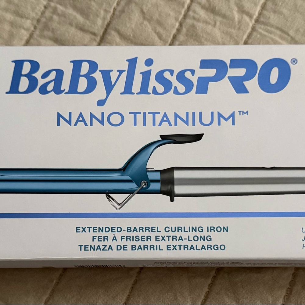 BaBylissPRO Nano Titanium Hair Curler - Blue and Silver